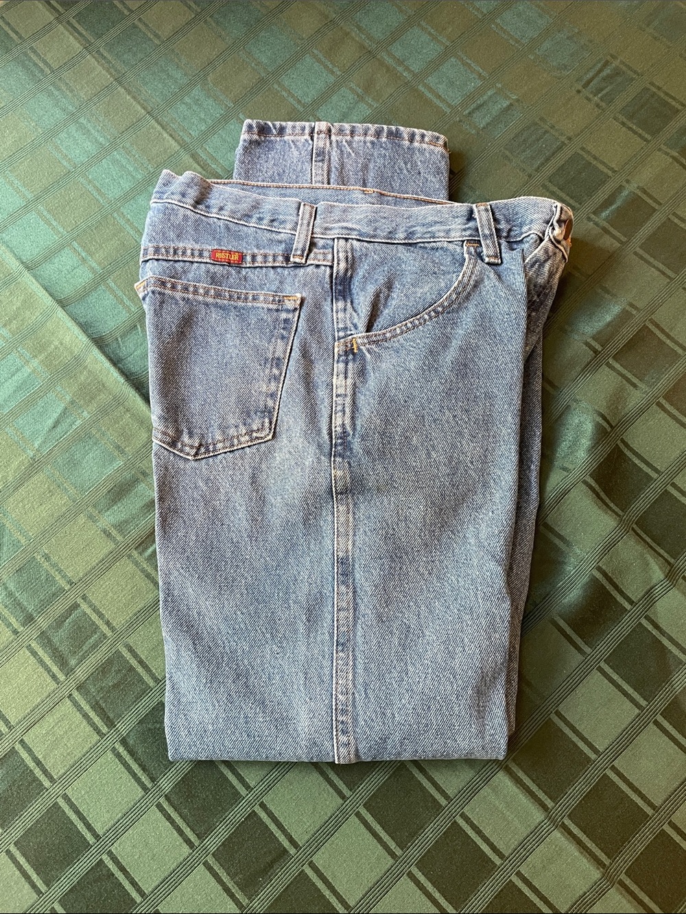 Rustler Men's Relaxed Jeans in Light Blue Denim